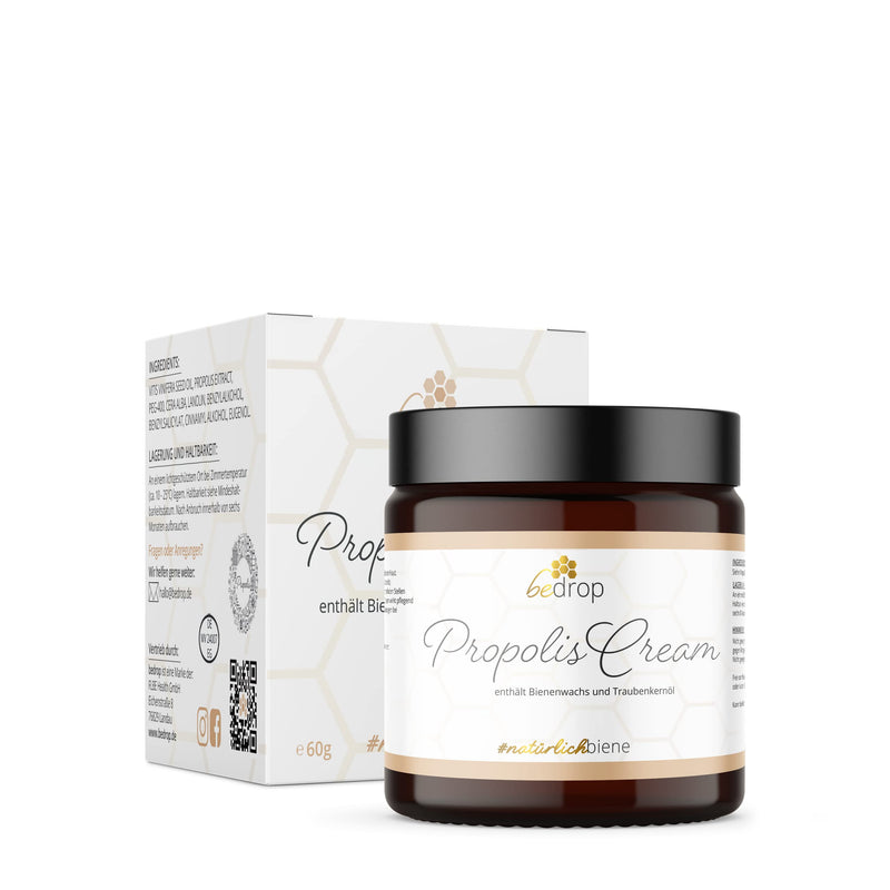 bedrop Propolis Cream for acne, neurodermatitis (high-dose ointment) - 60g propolis cream with beeswax & grape seed oil (60g) 60 g (pack of 1) - NewNest Australia