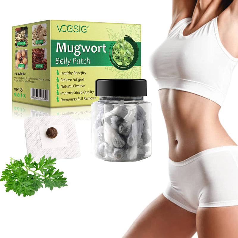 40 Pieces/Box Wormwood Belly Patch, Mugwort Navel Stickers, Moxibustion Belly Button Patch, 100% Natural Herbal Device Belly Pellets Waist Patch For Men And Women - NewNest Australia