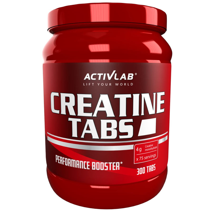 Activlab Creatine Tabs, Creatine Monohydrate 4000 Mg, 300 Tablets, 75 Servings, Pomegranate Flavor, Bodybuilding, Fitness, Cross Fit, Weightlifting, Powerlifting, 3X Laboratory Tested - NewNest Australia