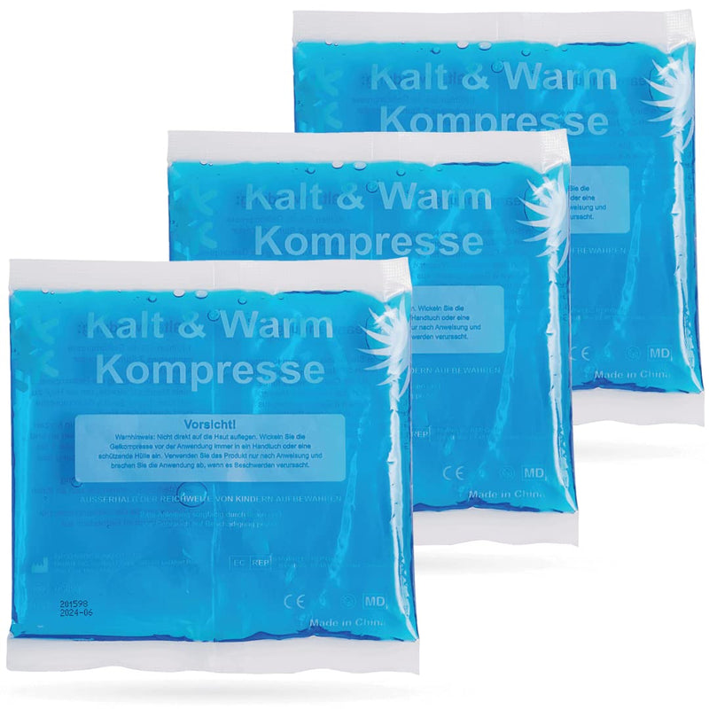 Iea Medical Cold Warm Compresses | Set Of 3 | 13X14Cm | Cool Packs For Bruises, Insect Bites And Other Pain | Reusable Gel Cooling Pads (Set Of 3 Compress S) - NewNest Australia