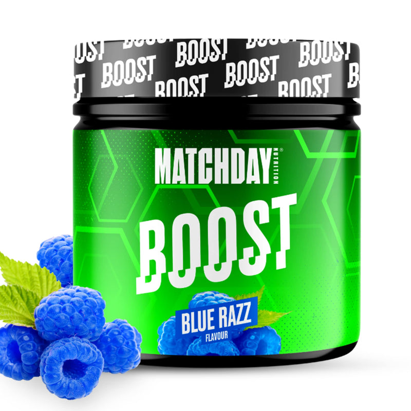 Matchday Nutrition Boost For Footballers I Atp Booster I Athlete Drink With Amino Acids And Carbohydrates I 20 Servings For More Speed Power, Explosivity & Endurance (Blue Razz) - NewNest Australia