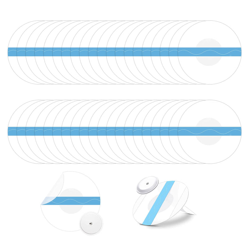 Tshaoun Pack Of 40 Patches Sport Sensor Libre, Self-Adhesive Transparent Fixation Tapes, Waterproof Fixation Cgm Patches Without Glue In The Centre, Skin-Friendly Sports Plasters For Swimming And Bath (Blue) - NewNest Australia