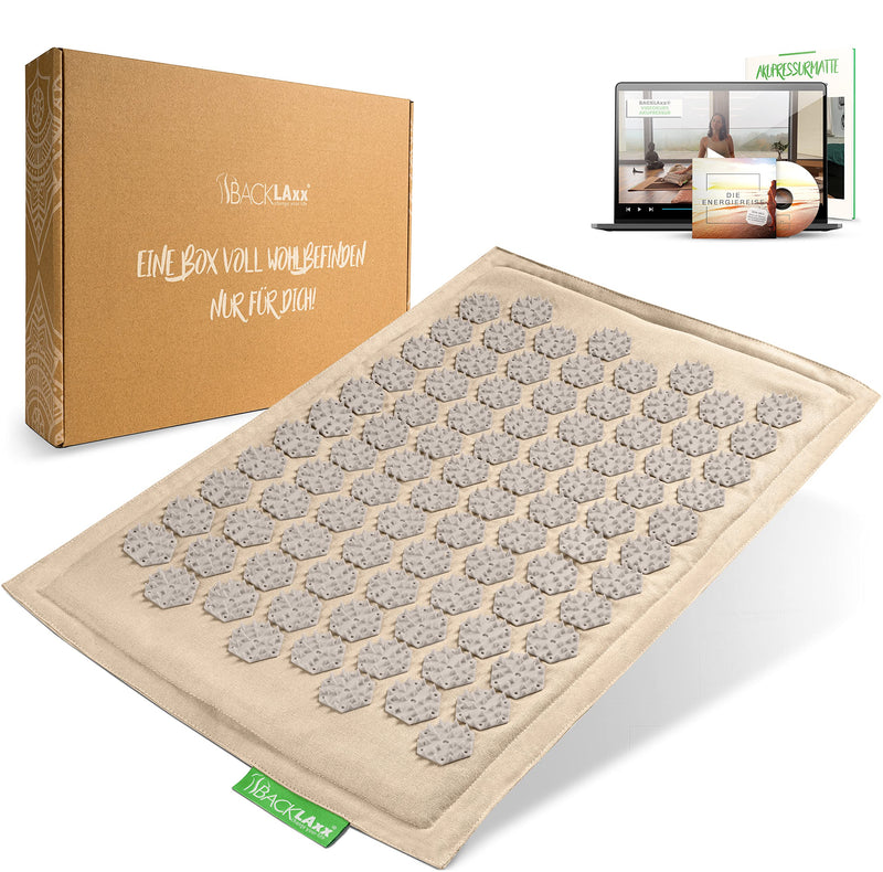 Backlaxx  Acupressure Mat Foot - Massage Mat For Foot Massage, Back, Neck And Shoulder With Attachment Strap - Acupuncture Door Mat Against Tension - Acupressure Mat For Feet - NewNest Australia
