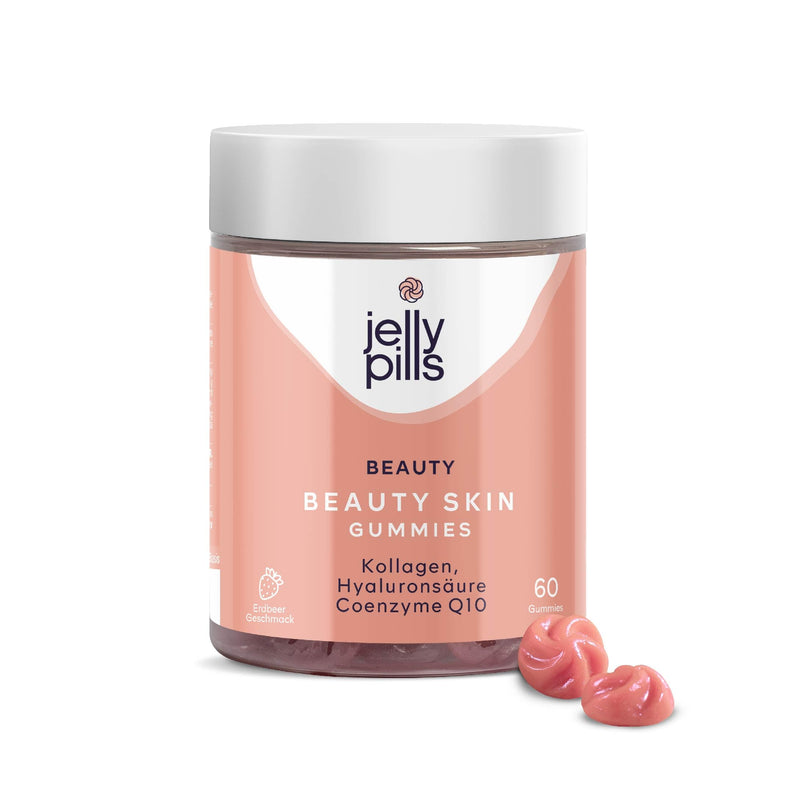 Jelly Pills Collagen Gummy Bears With Hyaluronic Acid & Coenzyme Q10 - No Added Sugar - 2 Month Supply Gummies With Strawberry Flavor, Anti-Ageing - For Skin Moisture, Elasticity - NewNest Australia