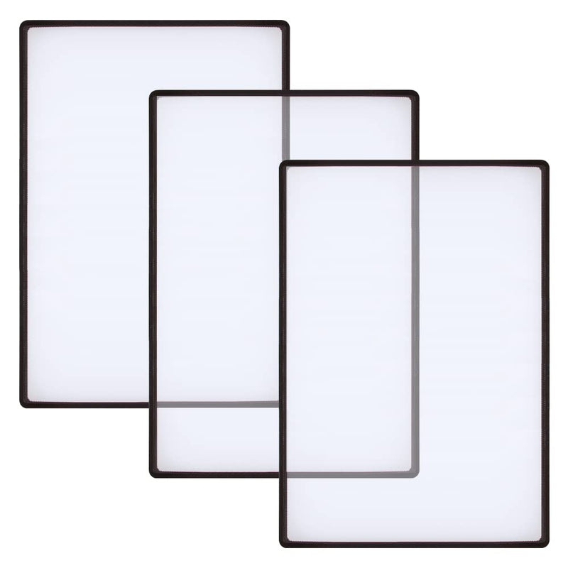 Keboyoe Pack Of 3 Magnifying Reading Magnifying Glasses Rectangular Reading Magnifying Glass In Din Medium Size 3X Magnification Lens Plastic Reading Magnifier Full Pages Fresnel Lens Magnifying Glass For Seniors Reading Books Maps - NewNest Australia