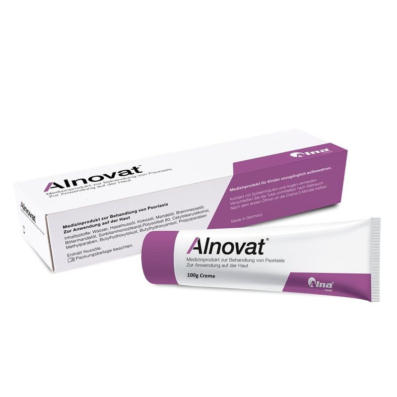Alnovat® - Medical product for the treatment of psoriasis - Cortisone-free - Innovative way to treat psoriasis - with valuable oils and marzipan scent (30 g) 30 g - NewNest Australia