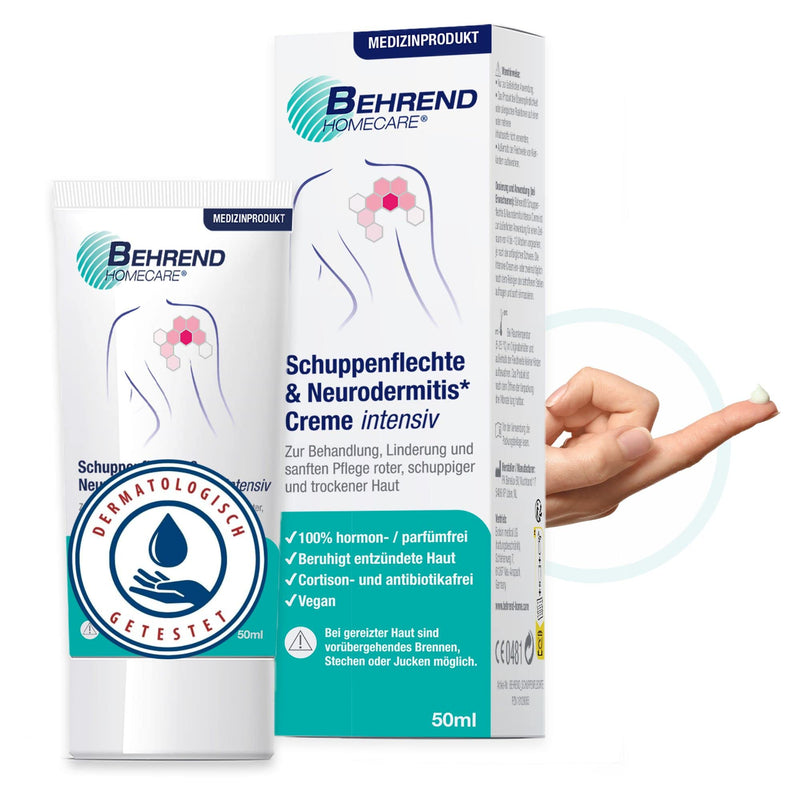 Behrend - Psoriasis & Neurodermatitis Cream For Redden, Dry & Flaky Skin - Psoriasis & Eczema Ointment Reduces Itching & Soothes Inflamed Skin - Medical Device Without Cortisone - NewNest Australia