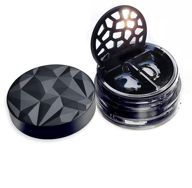 Lensbix contact lens case Geometric. Adult accessory with futuristic 3D lid design. The stylish gift for anyone who likes to wear lenses. (No19 Black) No19 Black - NewNest Australia