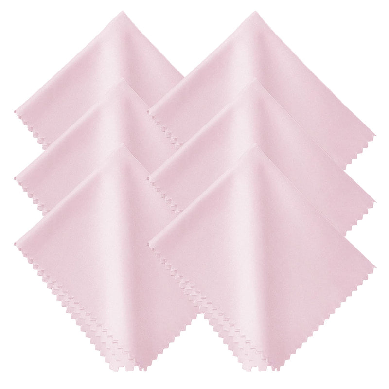 Glasses cleaning cloth microfiber glasses cleaning cloths screen cleaner cloths for glasses, screens, tablets, glasses, pack of 6 (15 x 18 cm), (pink) pink - NewNest Australia