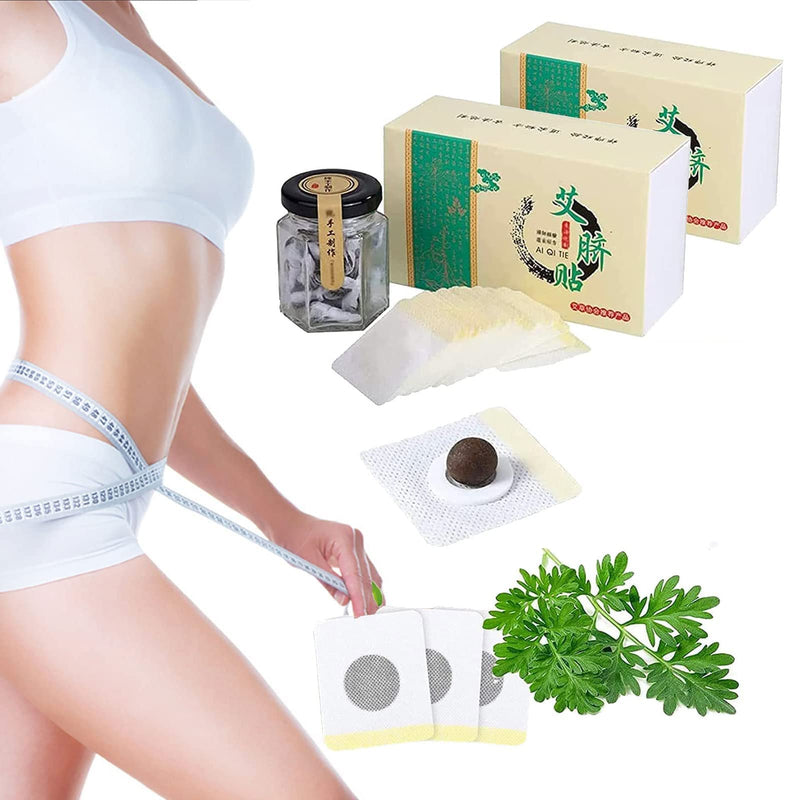Pack of 60 Mugwort Navel Stickers, Natural Herbal Belly Stickers, Detox Plasters, Mugwort Navel Stickers, for Beer Belly, Belly Fat Waist, Bucket Waist 60PCS - NewNest Australia