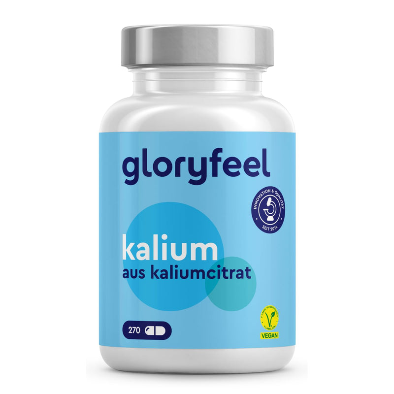 Potassium - 270 capsules - High dosage: 2446 mg per daily dose, of which 800 mg is elemental - potassium citrate for blood pressure, muscle function and nervous system * - Over 4 months supply - 100% vegan - NewNest Australia