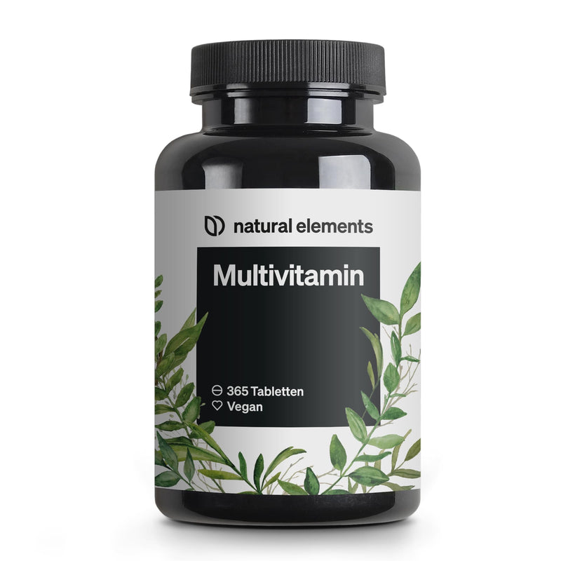 Multivitamin - 365 vegan tablets - annual supply - valuable vitamins AZ, with vitamin K1 and K2 - without unnecessary additives - produced in Germany & laboratory tested - NewNest Australia