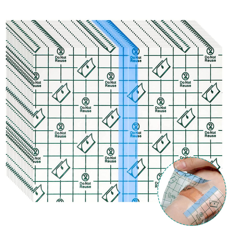 Shower Plasters, Pack Of 20 Foil Dressings, 12 X 15 Cm Waterproof Plasters, Tattoo Aftercare Waterproof Adhesive Bandage, Tattoo Film Healing, Transparent Bandage For Anti-Allergic, Sports, Showers - NewNest Australia