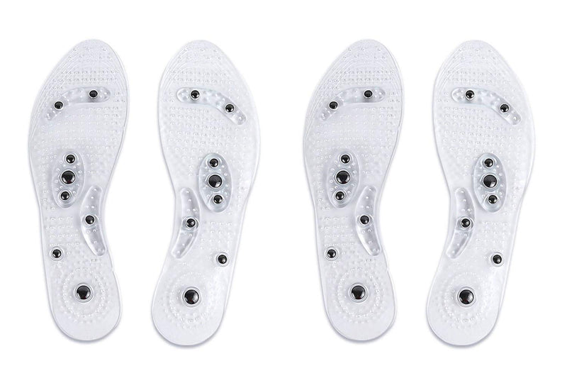 Magnetic Insoles Magnetic Massage Inserts Magnetic Pads Relieve Foot Fatigue Relax Sole Muscles Improve Blood Circulation Against Plantar Fasciitis Foot Pain 2 Pairs 42-45 Transparent - NewNest Australia