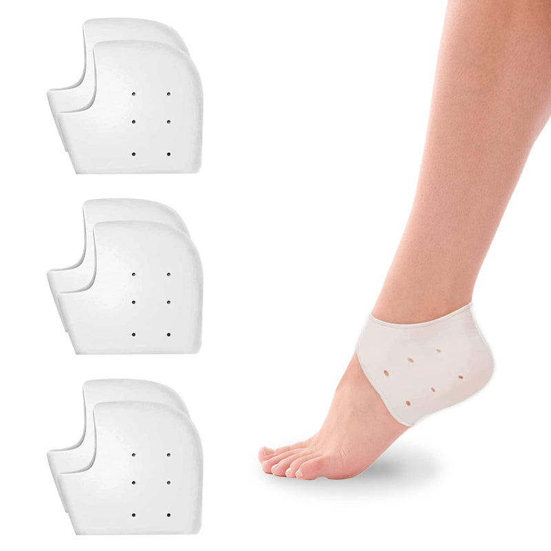 Newpop 3 pairs of heel protection silicone, breathable heel pads gel, heel protector, soft pads heel socks, heel socks for heel spurs plantar fasciitis, heel pain, dry cracked heel - NewNest Australia