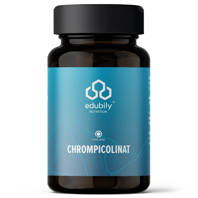 edubily nutrition® chrome picolinate capsules - 60 µg chrome picolinate per capsule - vegan - dietary supplement with high bioavailability - 180 capsules - NewNest Australia