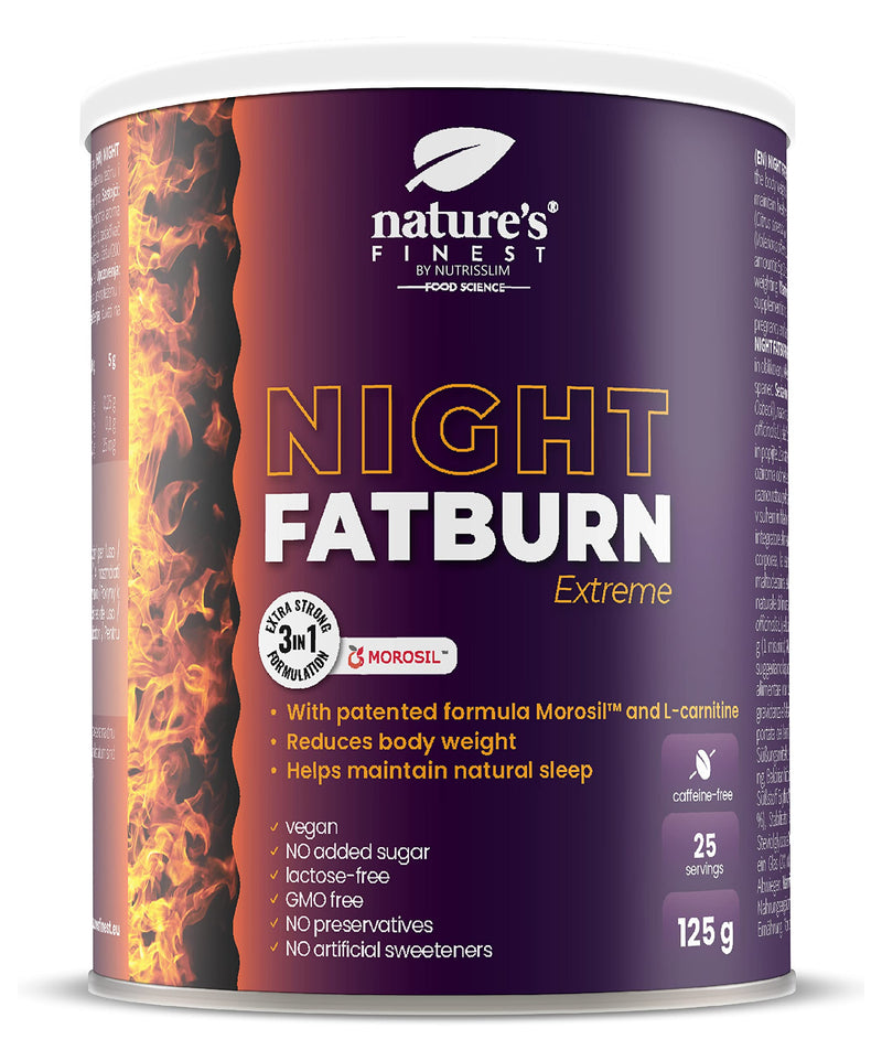 Nature'S Finest Night Fatburn Extreme Dietary Supplement For Weight Loss With 4-In-1 Formula, Powder, Proven Fat Burner With Morosil, L-Carnitine And Valerian, Slimming In Sleep - NewNest Australia