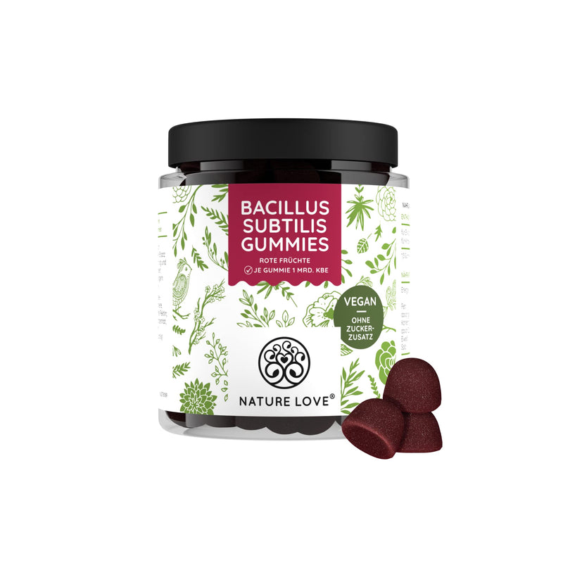 Nature Love Bacillus Subtilis Gummies - Pack Of 100 - Microbe Of The Year 2023 - Made From Natural Fruit Juice Concentrates - 96.5% Fruit Content - 3 Billion Cfu Per Daily Dose - Vegan, Laboratory Tested - NewNest Australia