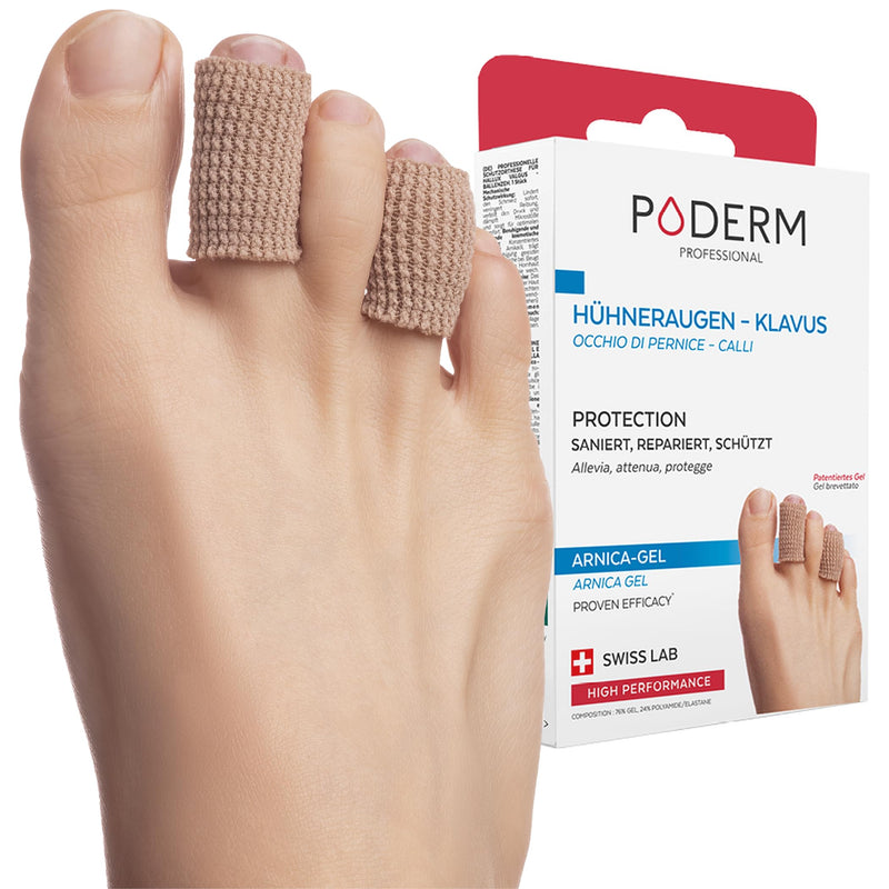 PODERM - TOE PROTECTION CHICKEN EYE/CALLUS GEL ARNICA PATENTED - Instantly relieves pain - Prevents calluses from forming - 100% natural active ingredients - Proven effectiveness - Swiss Lab size S - NewNest Australia