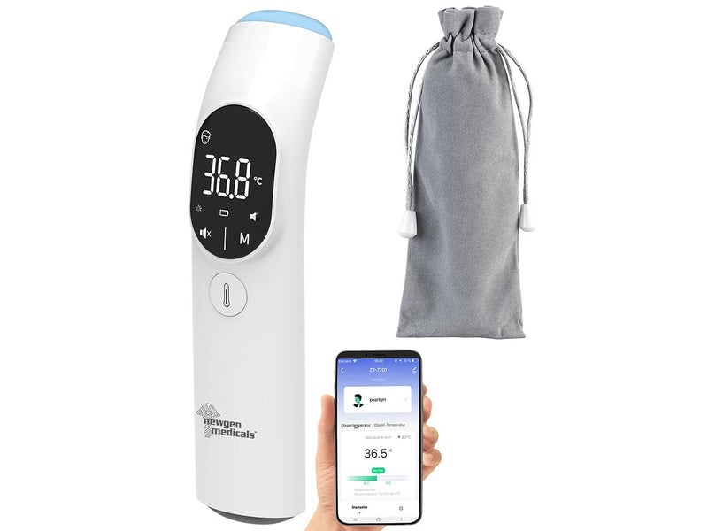 Newgen Medicals Ear Fever Thermometer: Medical 3-In-1 Infrared Thermometer, App, Surface Measurement (Forehead Fever Thermometer, Digital Fever Thermometer, Seniors) - NewNest Australia