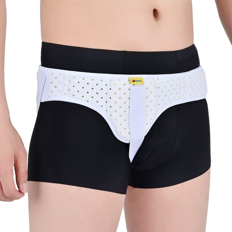 Tenbon Hernia Belt For Men, Inguinal Hernia Support, Medical Hernia Protection, Inguinal Brace For Single Sports Hernia, Adjustable Waist Belt With Removable (White, L) - NewNest Australia
