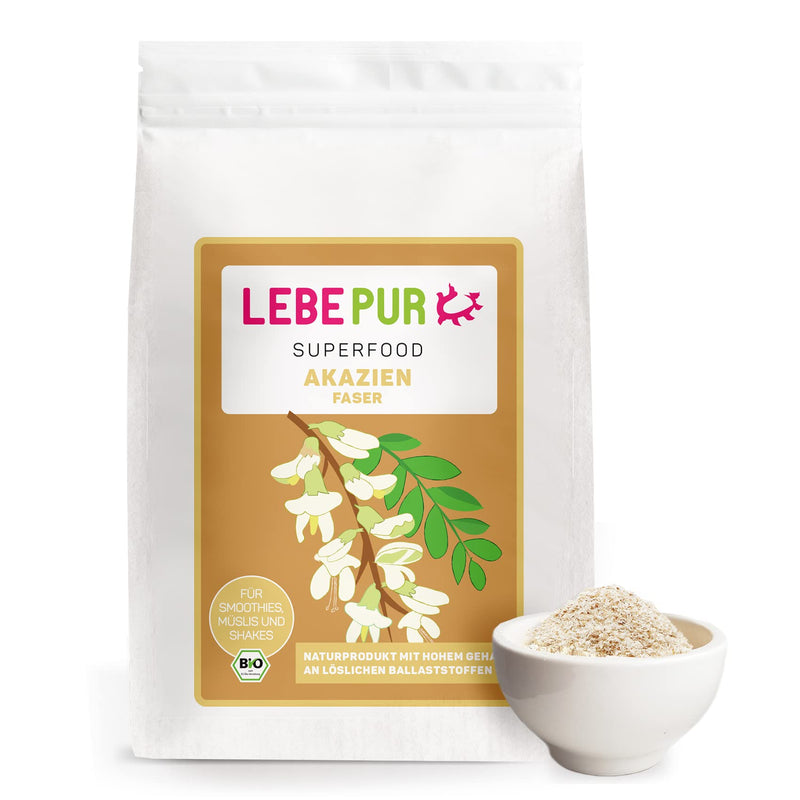 Lebepur Bio Acacia Fibers Vegan 500G, 90% Fiber, Neutral In Taste, Acacia Fiber Powder For Natural Digestion, Gluten-Free, No Additives, High Fiber Content With 90G Per 100G - NewNest Australia