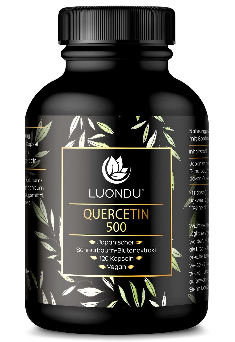 Quercetin 500Mg High Dose - 120 Quercetin Capsules Vegan - Premium Raw Material: Japanese String Tree Flower Extract - Quercetin High Dose - Laboratory Tested, High Dose & No Additives - NewNest Australia