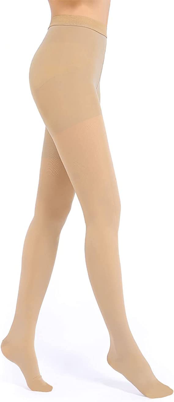 Evolyline 20-30mmHg Medical Compression Tights for Men and Women Long, Class II with Closed Toe, Graduated Compression Lipedema Beige XL - NewNest Australia