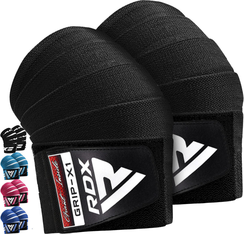 Rdx Knee Supports, Strength Training Fitness, Approved Ipl Uspa, 200 Cm Long Elastic Knee Wraps Pair With Velcro Fastening, Deadlifting, Bodybuilding, Weightlifting, Strength Sports, Powerlifting, Women Men - NewNest Australia