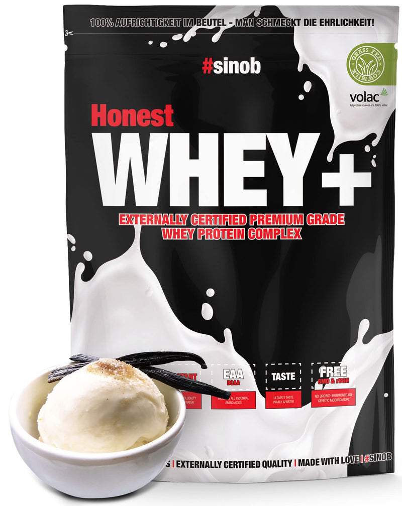 Honest Whey Protein Powder (Vanilla Icecream) 1 x 820 g. 12.5% isolate share. Instant soluble egg white protein powder with EAA & BCAA from fresh pasture milk Vanilla Icecream 820 g (pack of 1) - NewNest Australia