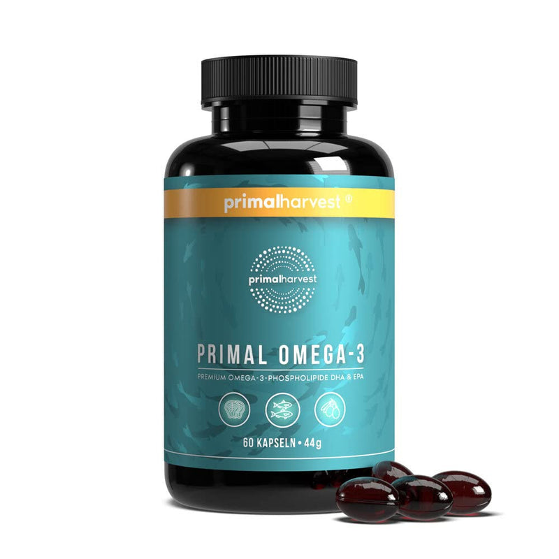 Primal Harvest ® Omega 3 Fish Oil (30 servings) - 60 Omega 3 capsules in easy-to-swallow softgel form - 470mg EPA & DHA from sustainably caught Norwegian fish original - NewNest Australia