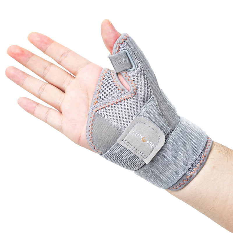 CURECARE Thumb Splint, Comfortable CMC Thumb Brace Right & Left, Universal Size Thumb Brace for Arthritis, Tendonitis, CMC Joint Injuries (Grey) Grey - NewNest Australia