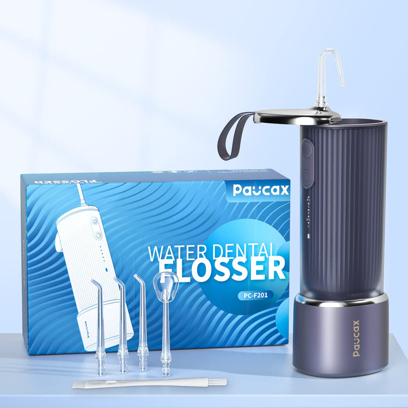 CARER SPARK oral irrigator with self-cleaning mode - portable oral irrigator for teeth cleaning with 4 modes and 5 pieces. IPX7 waterproof USB charging for travel and home use - NewNest Australia