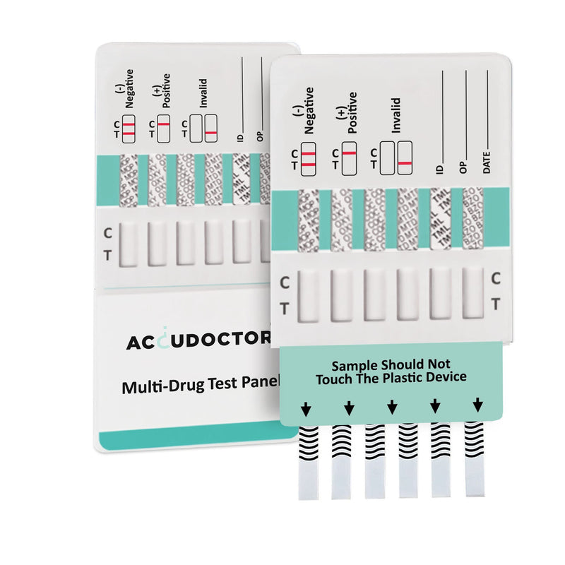 Tests Accudoctor Multi Drug Test 5 Drugs in Urine THC Cannabis Marijuana Cocaine MET MDMA Amphetamine Quick Test Urine Test Strip Multidrug Test Kit 2 Tests - NewNest Australia