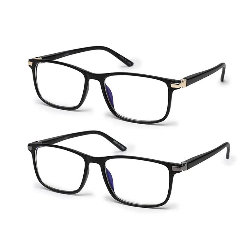 Vecien Blue Light Filter Glasses Computer Glasses PC Gaming Anti UV400 Women and Men Without Strength Anti-Reflective Black (2 Packs, C1+C3) - NewNest Australia