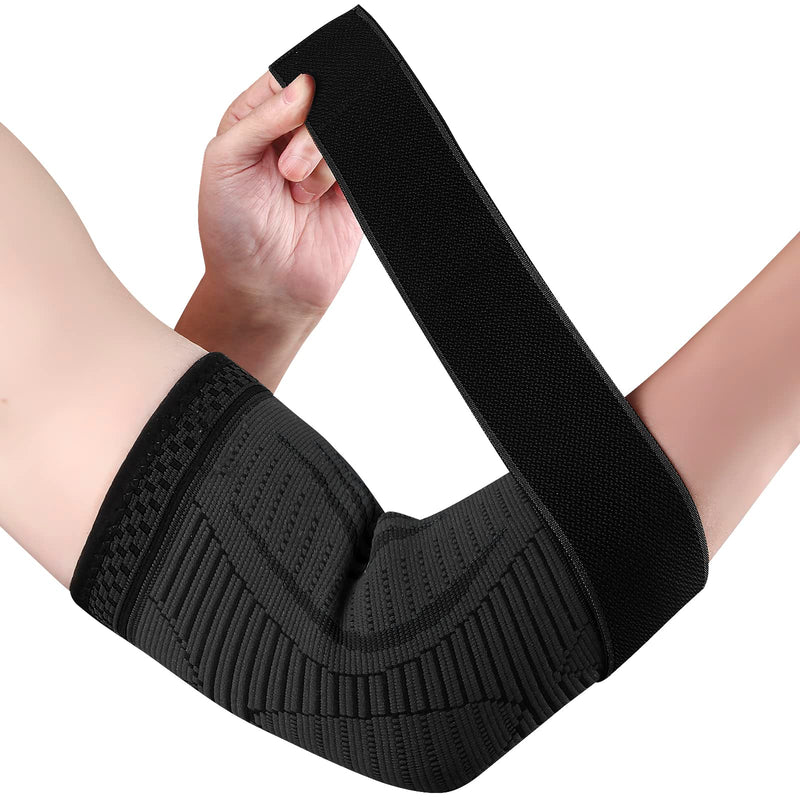 Elbow Support For Men And Women, 1 Piece, Compression Elbow Bandage, Adjustable Elbow Support For Left And Right Hand, Tennis Elbow, Golf Elbow, Arthritis, Tendinitis (Black, M) - NewNest Australia