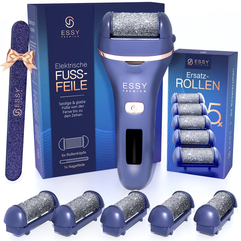 Essy Electric Callus Remover Test Winner with 5 Replacement Rollers Callus Removal Electric Callus Remover Foot Care Device Pedicure Set Electronic Foot Care Callus File 7-Piece Set - NewNest Australia