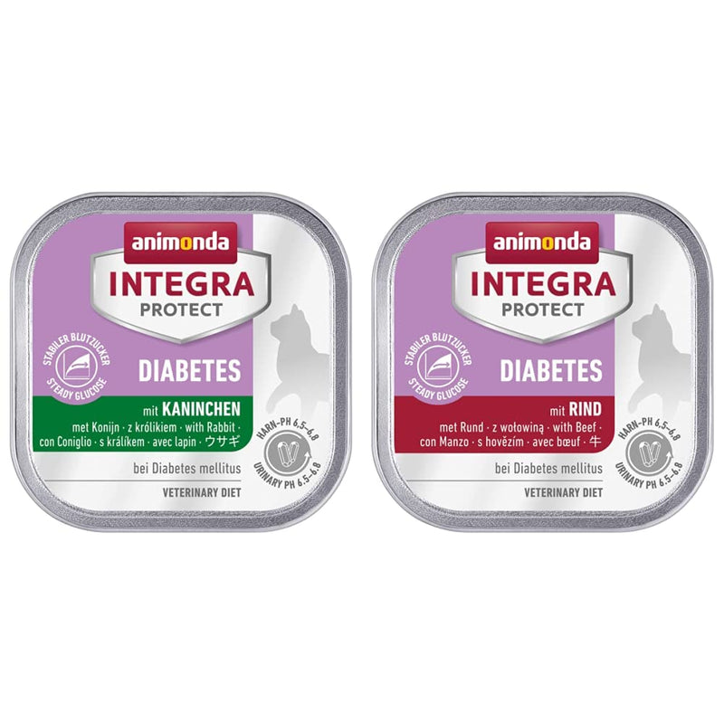 Animonda Integra Protect Diabetes Cat, Diet Cat Food, Wet Food For Diabetes Mellitus, 16 X 100 G & Diabetes Cat, Diet Cat Food, Wet Food For Diabetes Mellitus, With Beef, 16 X 100 G - NewNest Australia