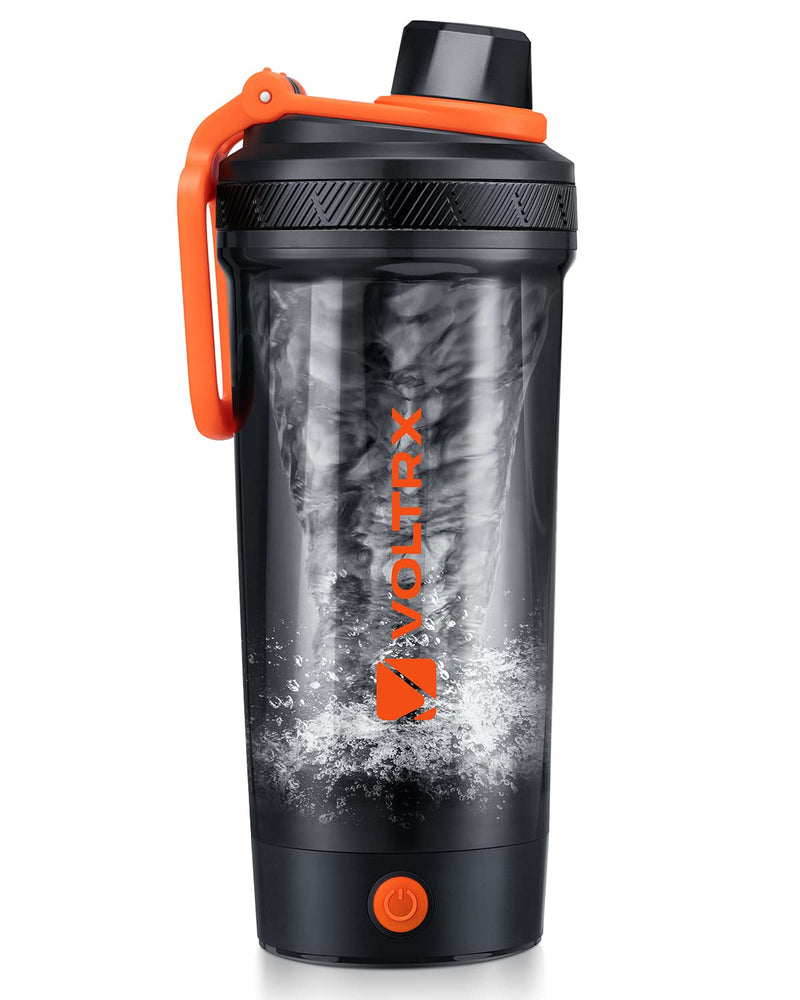 VOLTRX Shaker Bottle, Gallium USB C Rechargeable Electric Mixer, Shaker Cups for Protein Shakes and Meal Replacement Shakes, BPA Free, Made with Tritan, 24oz Orange - NewNest Australia