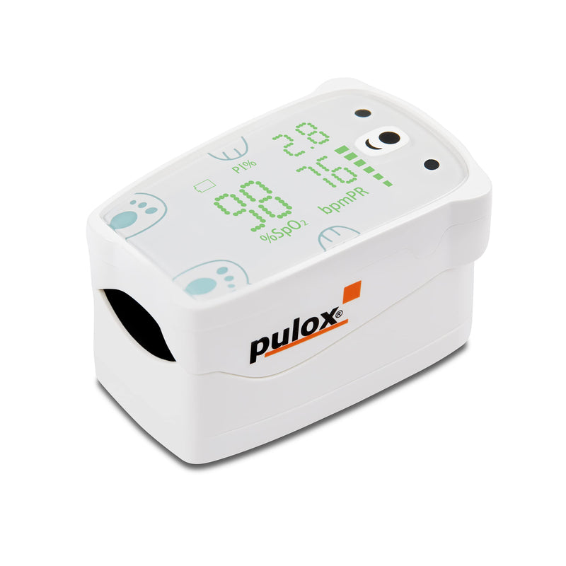 Pulox PO-235 pulse oximeter for children for measuring oxygen saturation, pulse rate and PI - with alarm function - NewNest Australia
