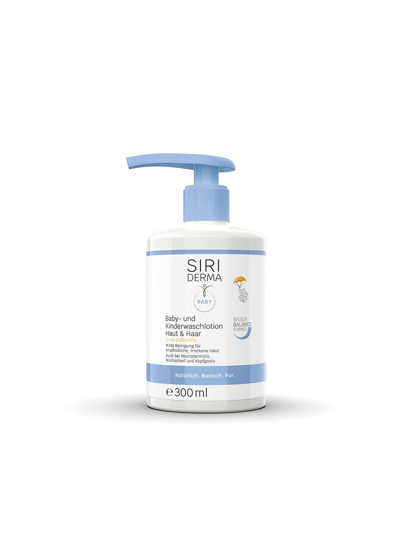 SIRIDERMA baby and children's wash lotion skin & hair | Basic cleaning | For sensitive, dry baby and children's skin (300ml) 300.00 ml (pack of 1) - NewNest Australia