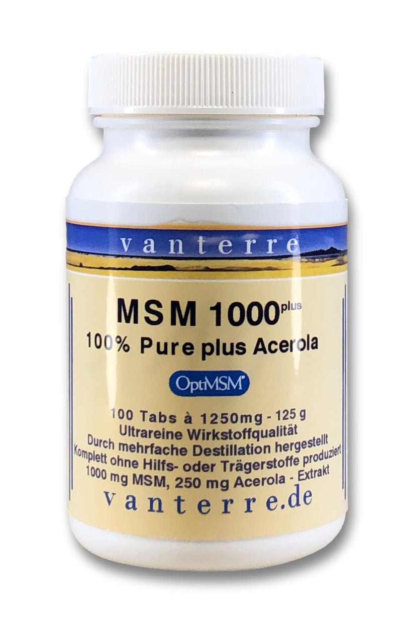 Balchem OptiMSM™* The purest, safest and most consistent MSM in the world - vanterre MSM 1000 plus - 100 tabs - NewNest Australia