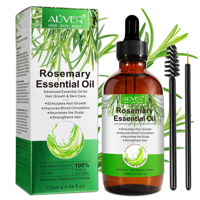 120 Ml Rosemary Oil Hair, Essential Rosemary Oil For Hair Growth, 100% Natural Rosemary Stimulates Hair Growth, Essential Rosemary Oil For Hair, Rosemary Oil For Scalp - NewNest Australia