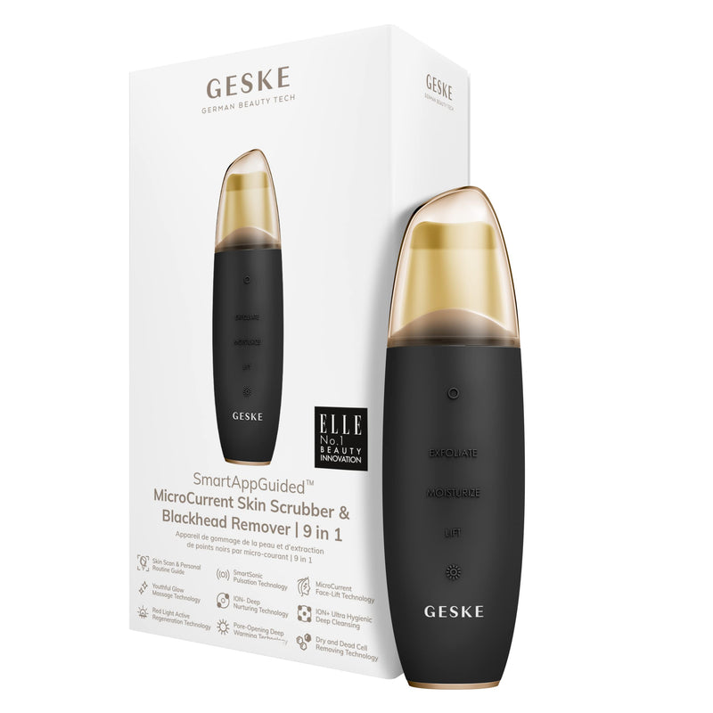 Geske | Smartappguided‚Ñ Microcurrent Skin Scrubber & Blackhead Remover | 9 In 1 | Skincare Tools | Face Cleansing | Anti Aging And Cleansing | Professional Facelift | Blackhead Remover Gray - NewNest Australia