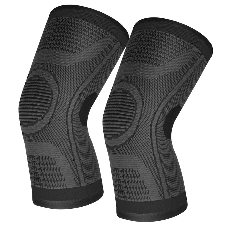 Knee Support Pack Of 2 Compression Knee Support For Men Women Non-Slip Breathable Knee Brace For Arthritis, Meniscus Tear, Acl, Tendonitis, Running, Squats, Sports (Black, Xl) - NewNest Australia
