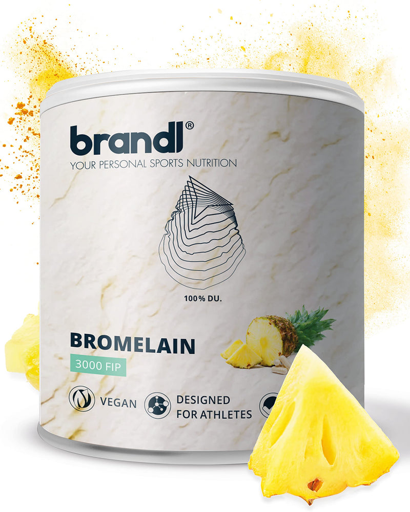 Bromelain In High Doses | Natural Enzymes From Pineapple By Brandl | 3,000 Fip Per Capsule | Also Ideal For Athletes | 60 Pieces Bromelain Capsules Each With 600Mg Pineapple Enzyme - NewNest Australia