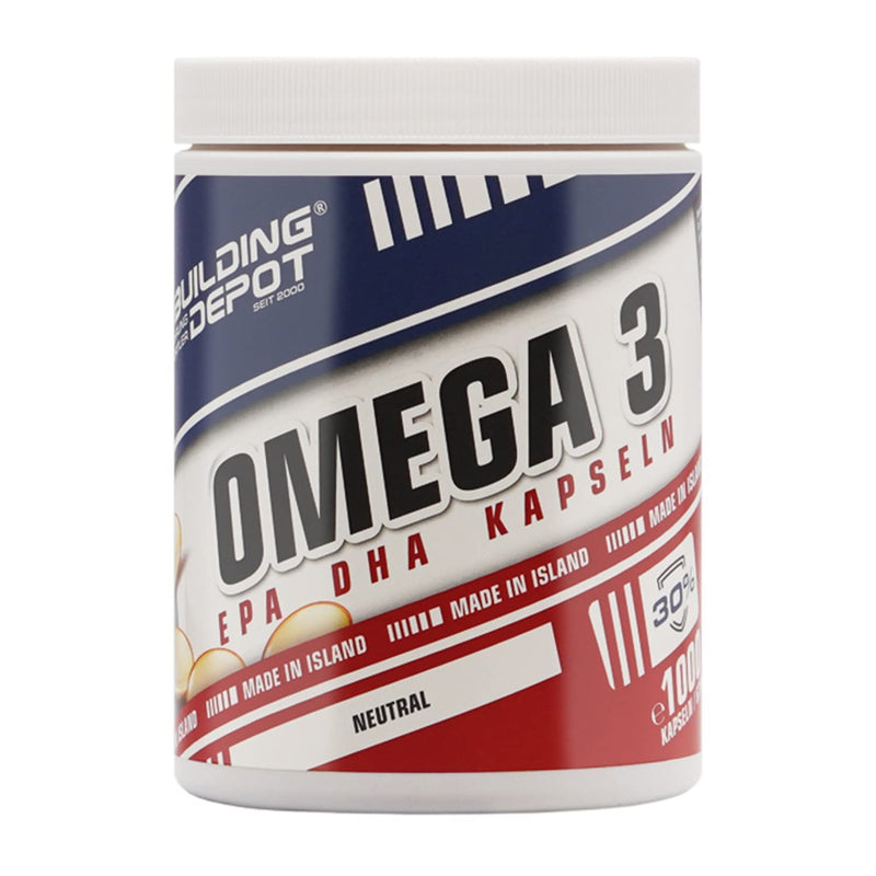 Bodybuilding Depot® - Omega 3 fish oil capsules, high dose with 500 mg fish oil per capsule, high quality with DHA and EPA, (400 capsules 60%) 400 capsules 60% - NewNest Australia