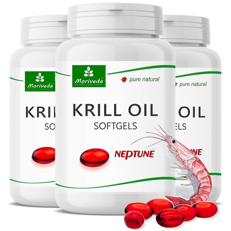 Krill Oil Capsules - 1000mg Neptune Krill Oil in a 135 Day Supply - Omega 3-6-9 EPA DHA Antioxidants Vitamin E Choline Phospholipids - 3x 90 Softgels 270 Pieces (3 Pack) - NewNest Australia