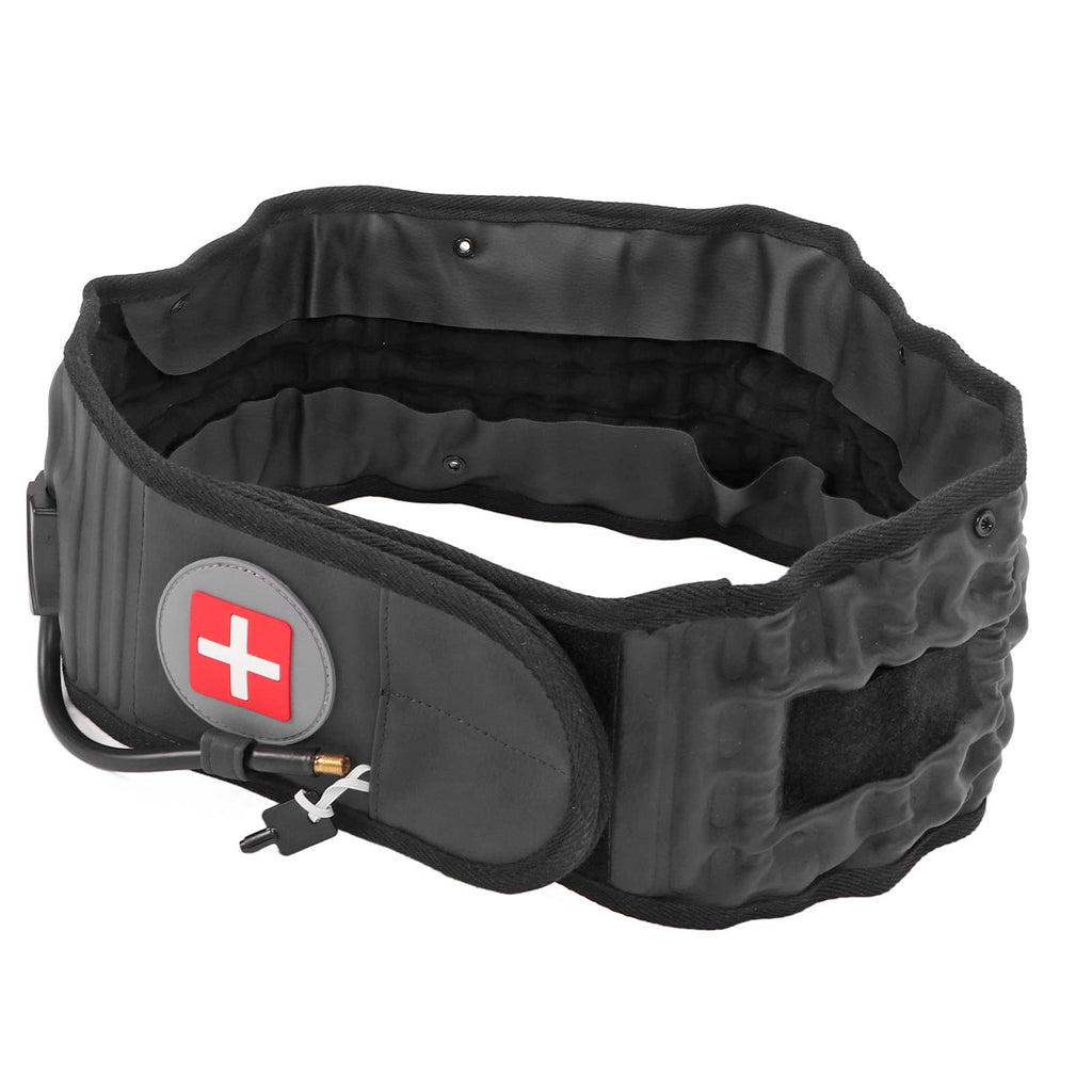 Lumbar Traction Belt Professional Back Support Compression Strap Relieves Pain From Inflatable Degenerative Discs With Inflatable Device For Peace Relieves Pressure (Black) - NewNest Australia