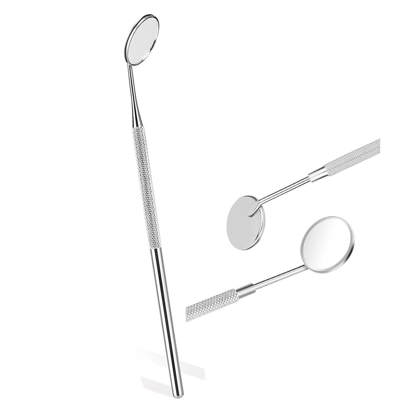 YSCARE Dental Mouth Mirror Oral Dental Mirror Inspection Mirror Curve Angle Dentist Oral Care Mouth Control Extension Tool Also suitable for eyelash extensions. (Silver) Silver - NewNest Australia